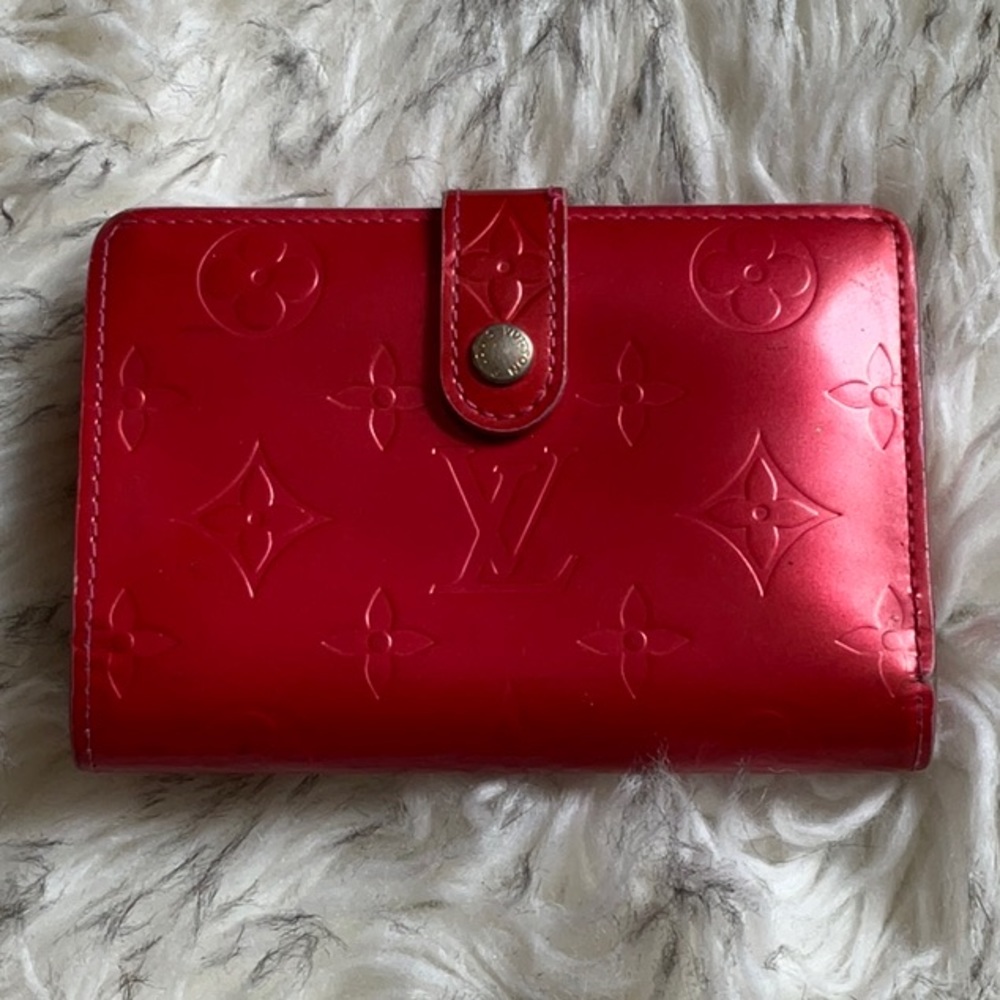 Louis Vuitton Red Wallet pink interior - Picture 2 of 7